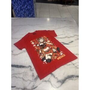 Brand New Small-sized Red Anime T-shirt Without A Tag Showcases Meiko 100 Cotton